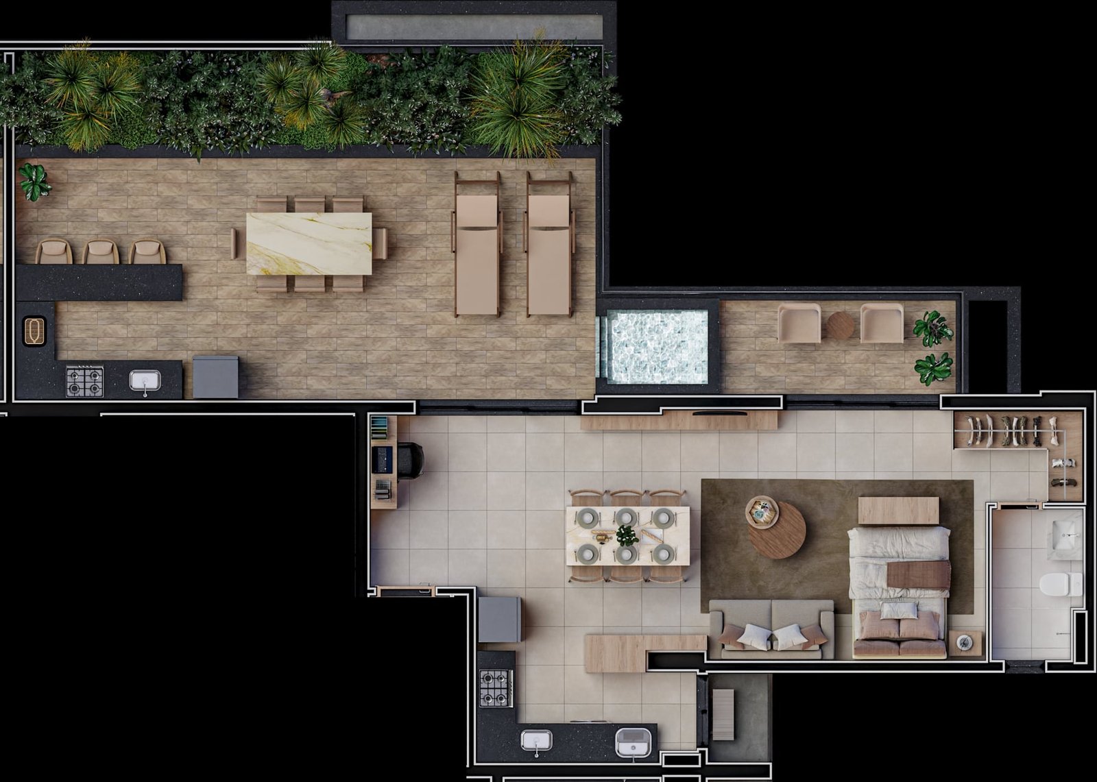 Planta de 112 m² do Vibe Marista