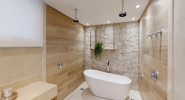Banheiro do apartamento decorado do Skygarden Marista