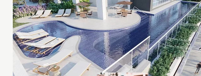 Piscina do rooftop do Skygarden Marista